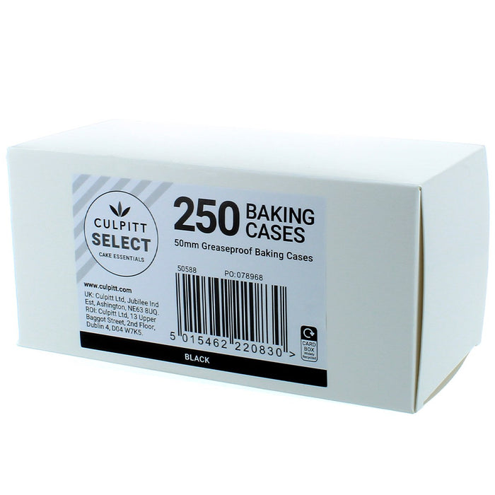Professional Black Baking Cases - 250pk