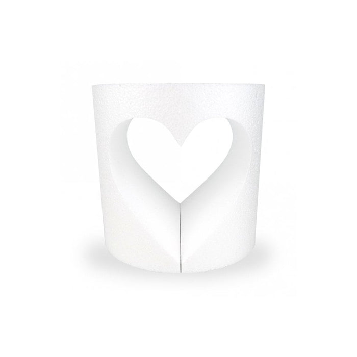 Heart Cut Out - 6 Inch Round 6 Inch Deep Straight Edge Dummy
