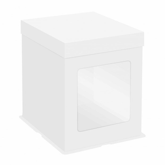 SIMPLY MAKING 10" x 10" x 12" Extra Deep White Cake Box With Window