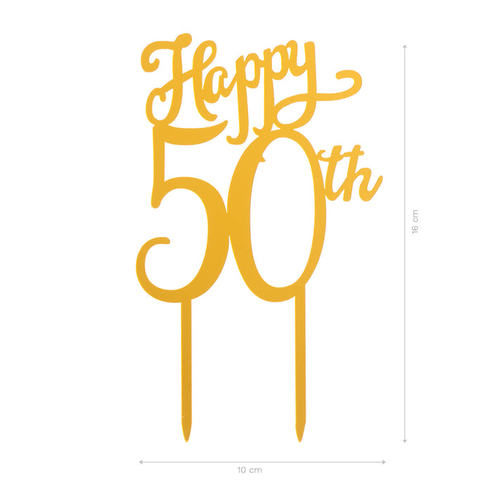 Acrylic 50th Anniversary Topper 5x205x130mm