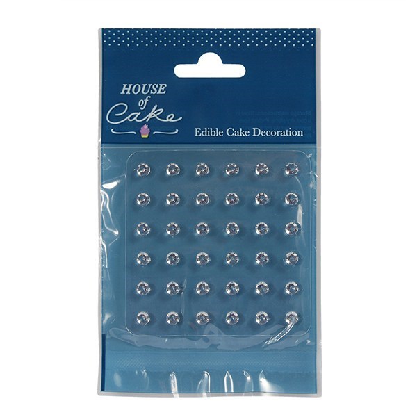 House Of Cake Jelly Gems Clear 5mm - Pack Of 36