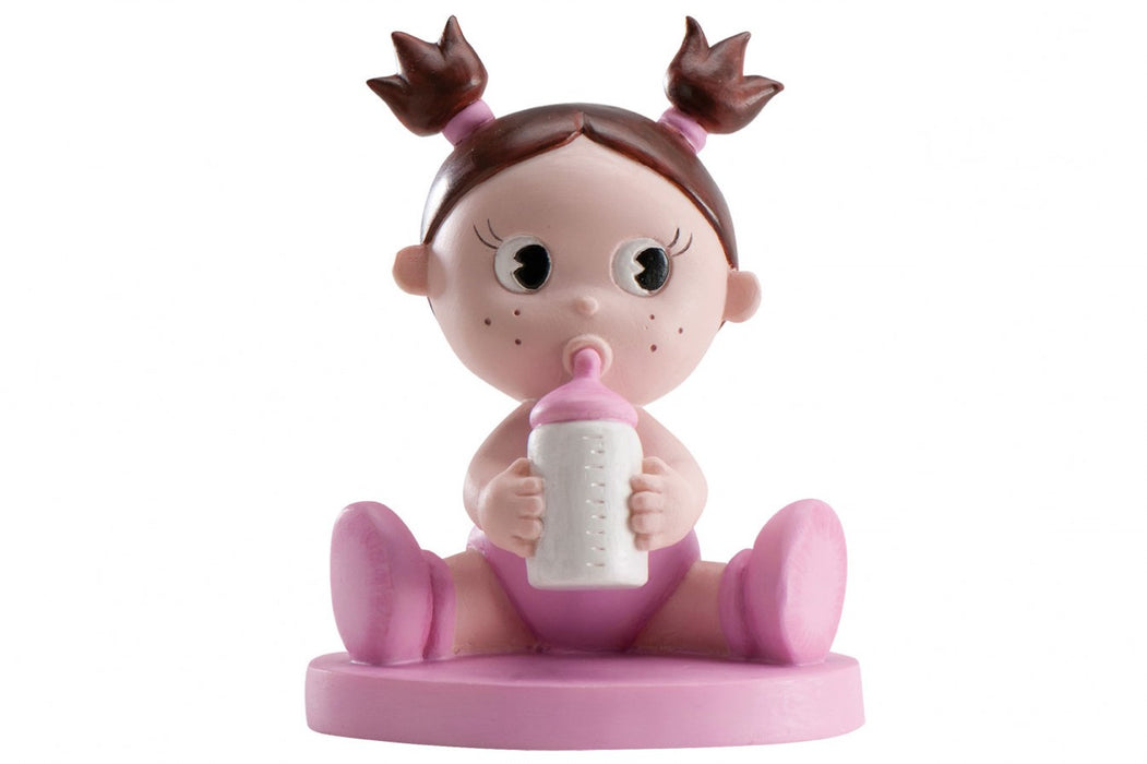 Cake Topper: Baby Girl with Bottle