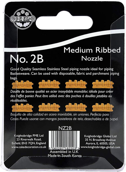 JEM Nozzle - Medium Ribbed/Plain Basket/Weave #2B