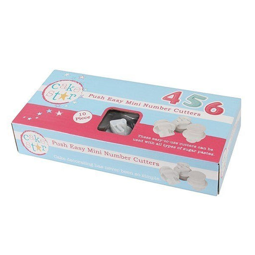 Cake Star Push Easy Cutters - Small Numbers - 10 Piece - Bakeworld.ie