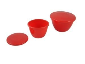 Red Pudding Bowl 1\2 Lb (230ml) with Lid