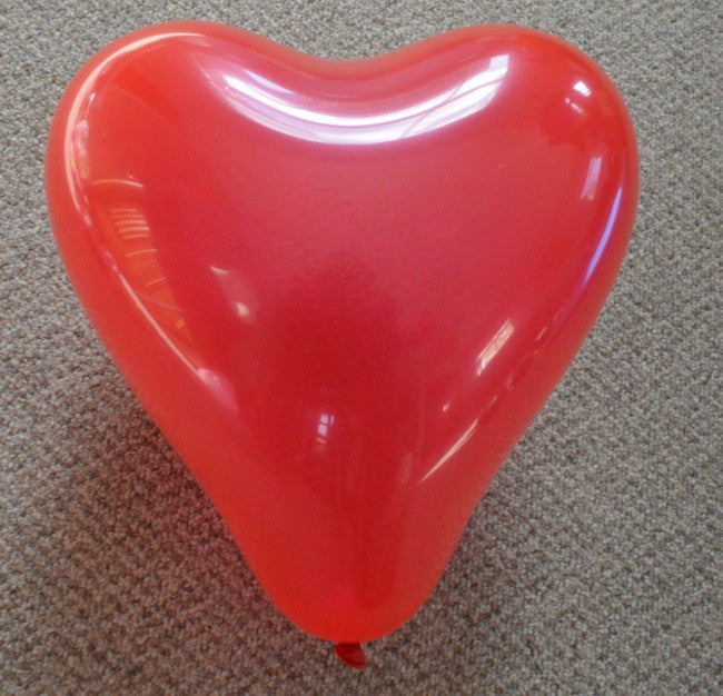 12" Love Heart Latex Balloons (Pack of 6)
