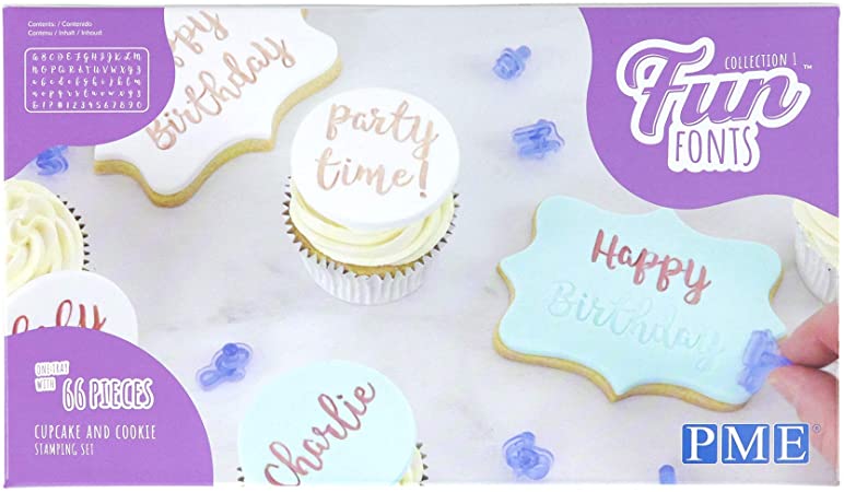 PME : Fun Fonts - Cupcakes and Cookies Stamping Set