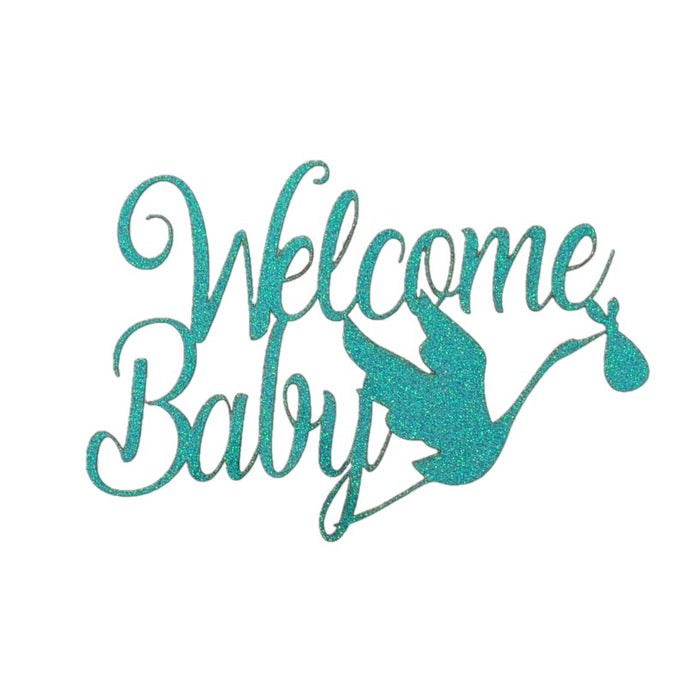 Cake Topper - Welcome Baby Blue