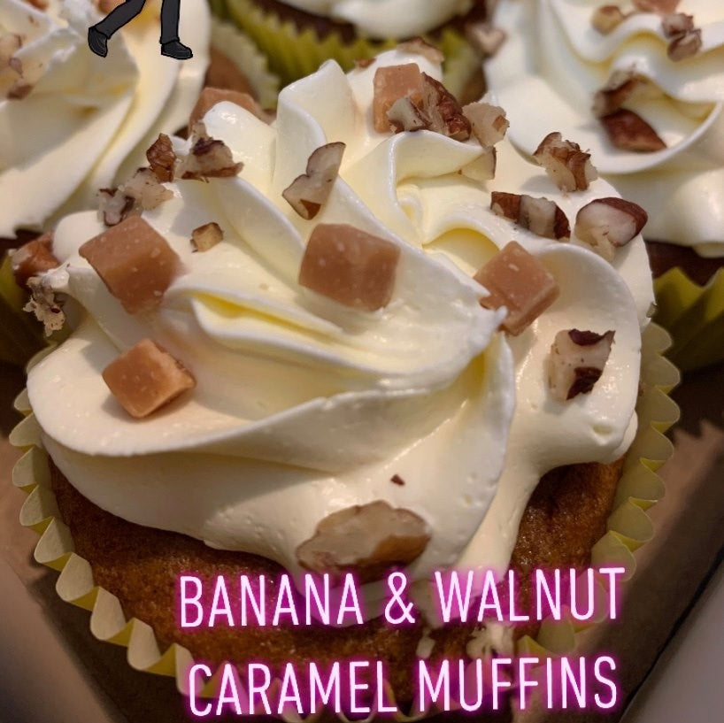 Banana,Walnut & Caramel Muffins