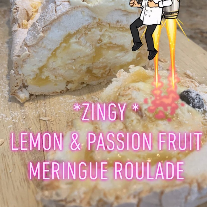 Zingy Lemon & Passion Fruit Roulade