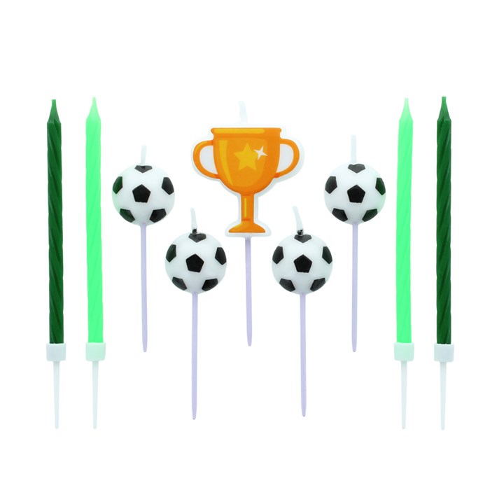 9 Football Cake Topper Candles