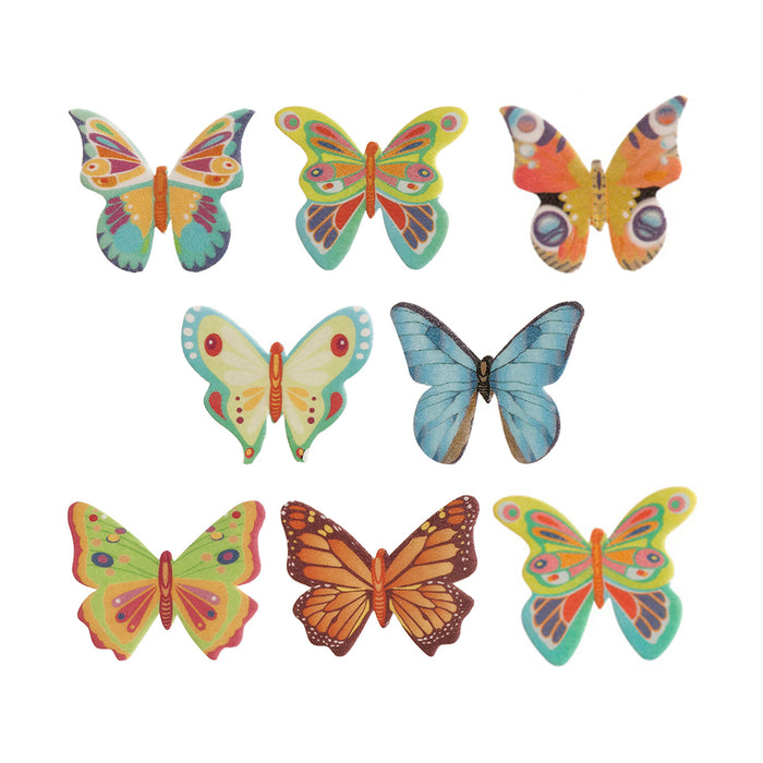 Dekora Assorted Wafer Butterflies 8pk