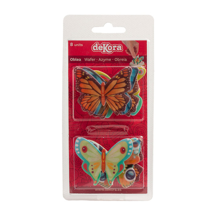Dekora Assorted Wafer Butterflies 8pk