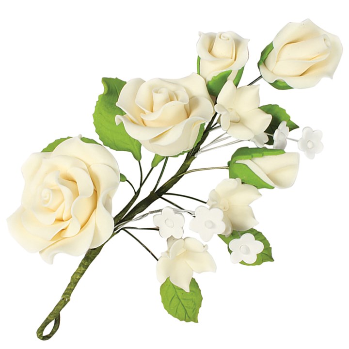 Gum Paste Spray Ivory Rose 145mm
