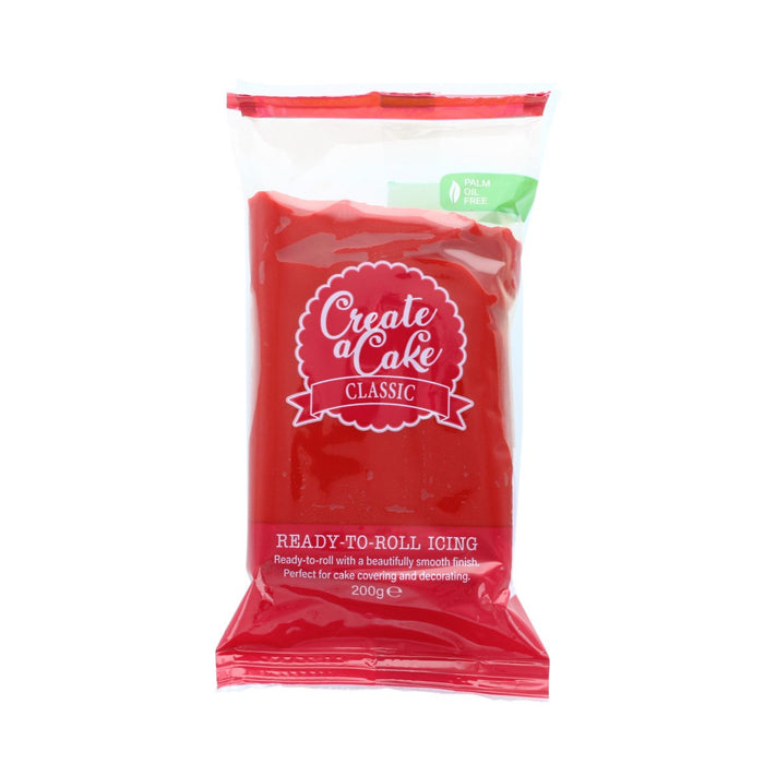 Create A Cake Palm Free Sugar Paste Red 200g