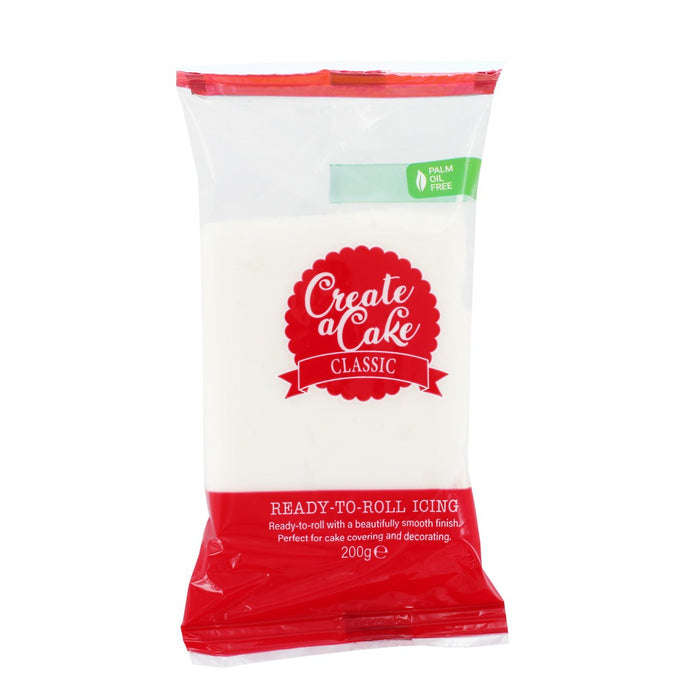 Create A Cake Palm Free Sugar Paste White 200g