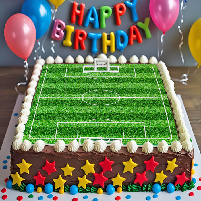 Edible 8" x 12" (20cm x 30cm) Football Cake Paper