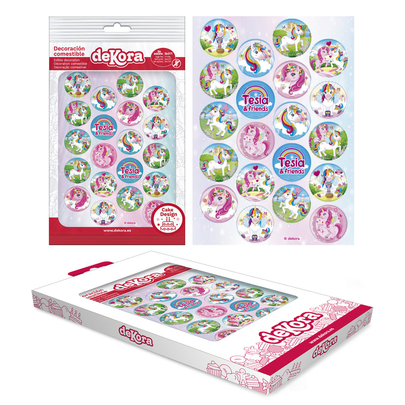 Tesia & Friends Edible 1.3" Mixed Sizes Cupcake Discs