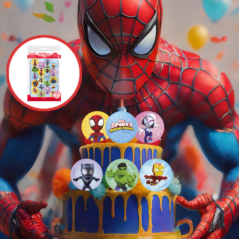 Spiderman Edible Cupcake Discs 3.4cm