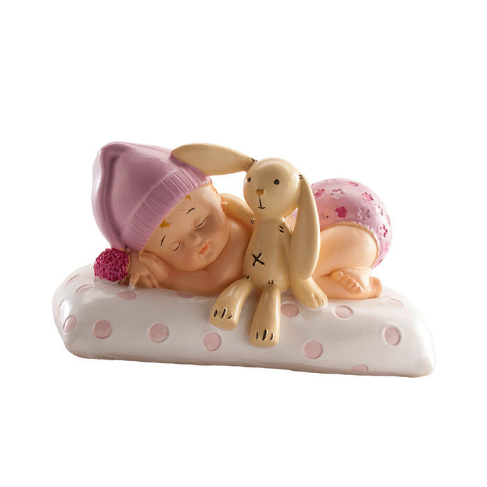 Cake Topper: Baby Girl with Teddy