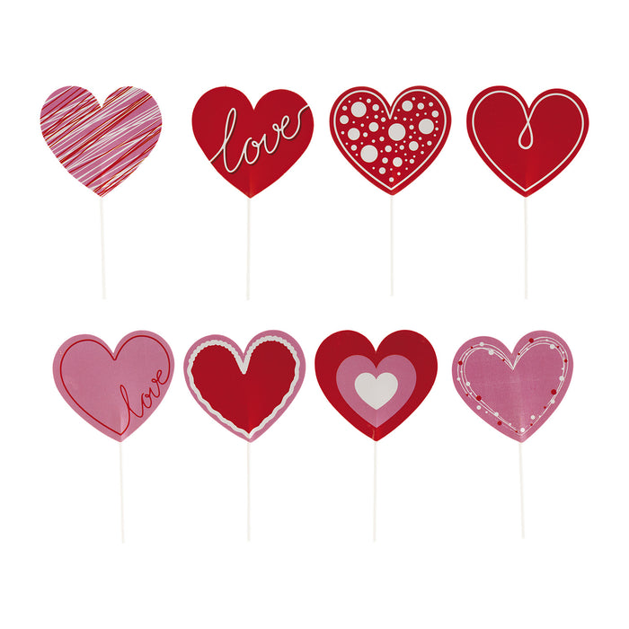 Valentines Toppers 8pk 4 styles