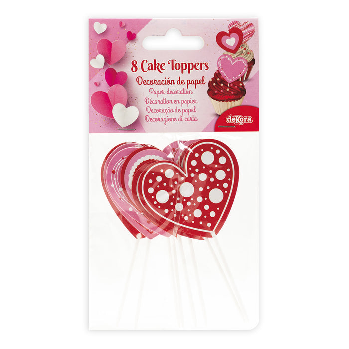 Valentines Toppers 8pk 4 styles