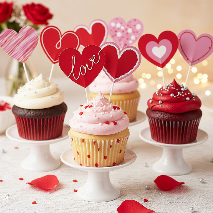 Valentines Toppers 8pk 4 styles