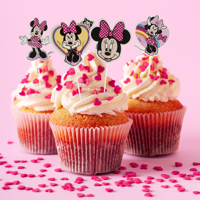 Minnie Mouse Cake Toppers 16pc