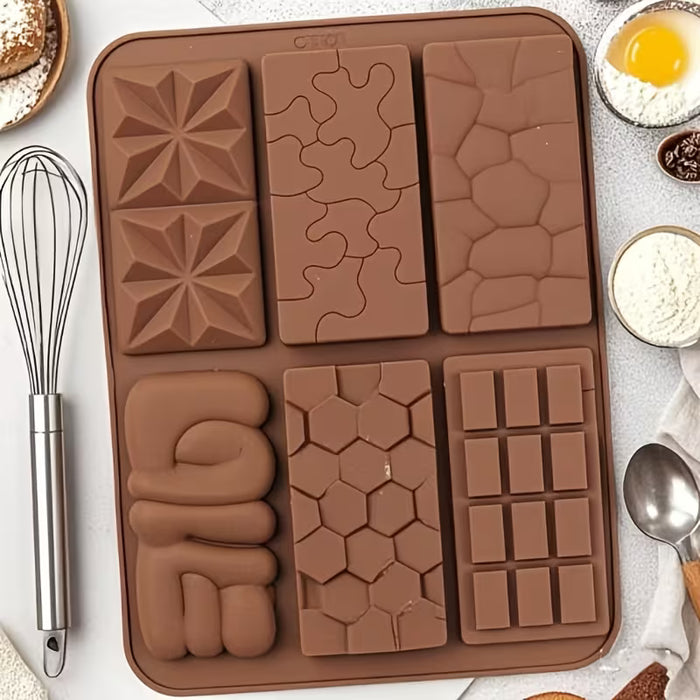 Silicone Chocolate Bars Mixed 6 Styles