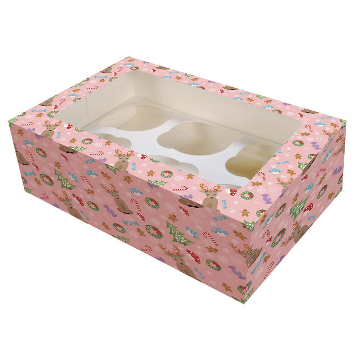 6 Cupcake Box - 2 pack - Magical Woodland