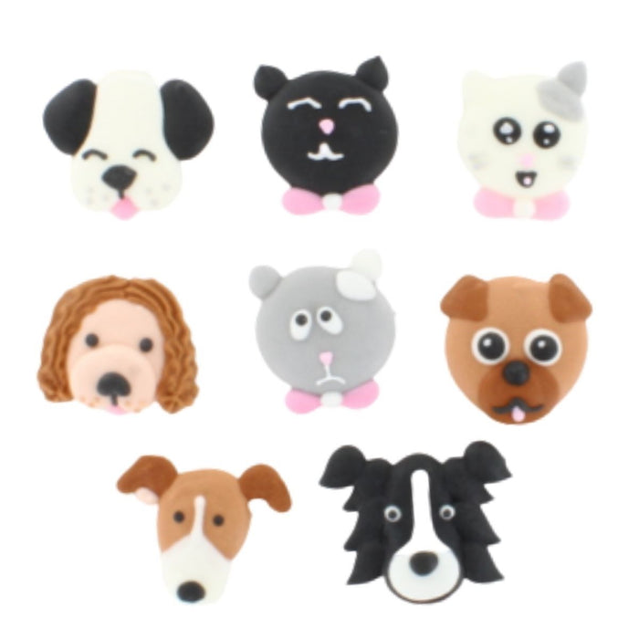 Cats And Dogs Handmade Decorations 35mm 8pk
