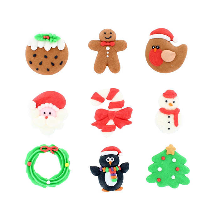 Christmas Collection - Handmade Royal Icing - 35mm 90pc