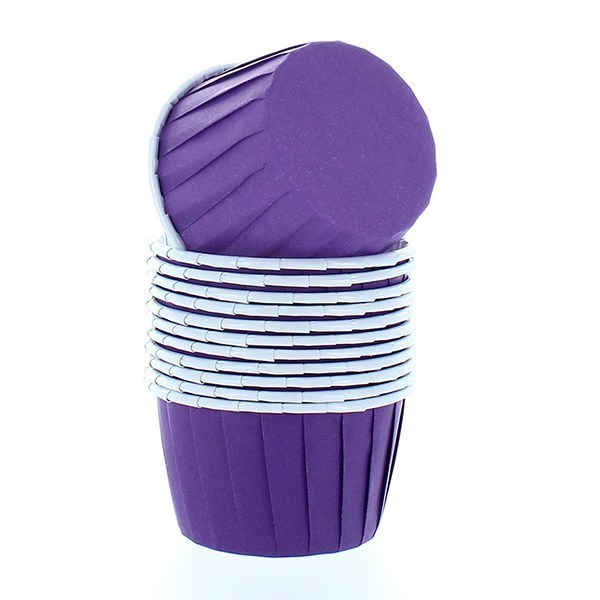 12 Purple Baking Cups - 50mm