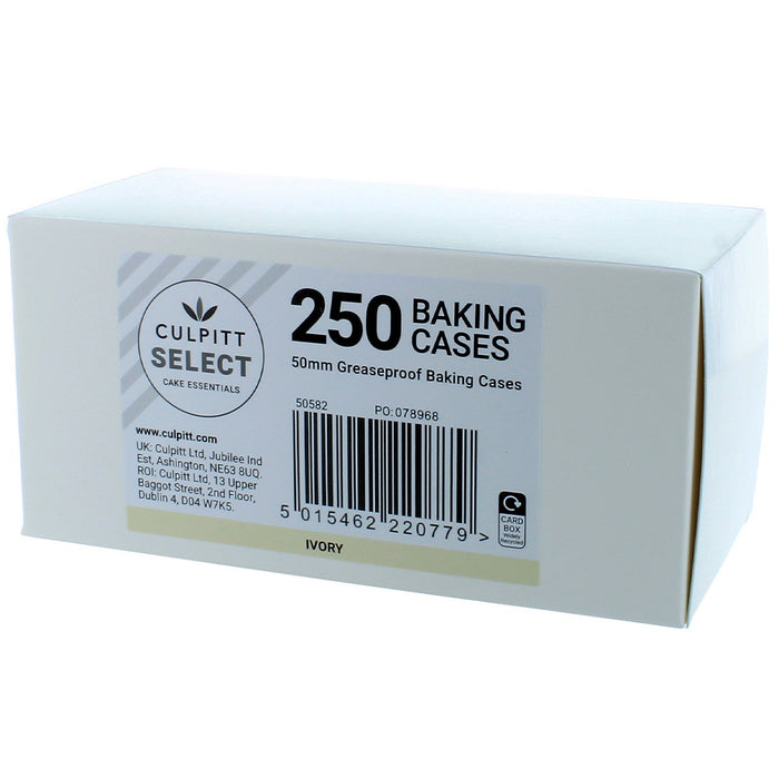 Professional Ivory Baking Cases - 250pk