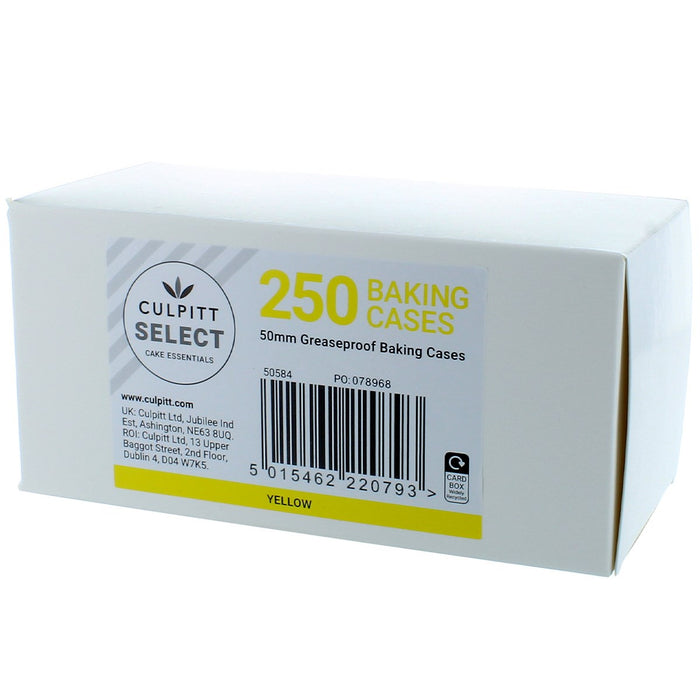 Professional Yellow Baking Cases - 250pk