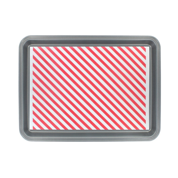 100 Greaseproof Liner Sheets Stripe Red 250x360mm