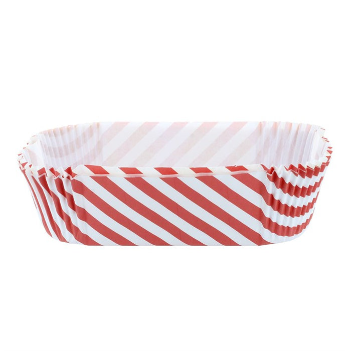 40 x 1lb Loaf Liners - Red Stripe