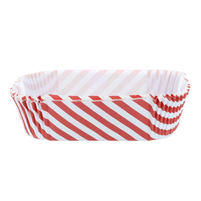 100 2lb Loaf Liners - Red Stripe