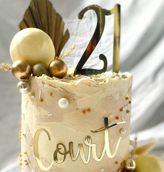 Card Cake Charm - Name & Charm or Number