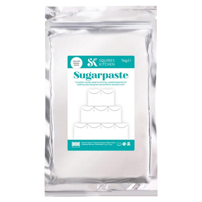 Squires Sugarpaste Bridal White 1kg (28/11/25)