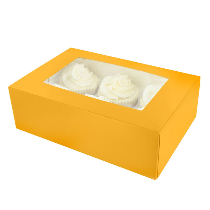 6/12 Cupcake Box - Brights-Sunflower