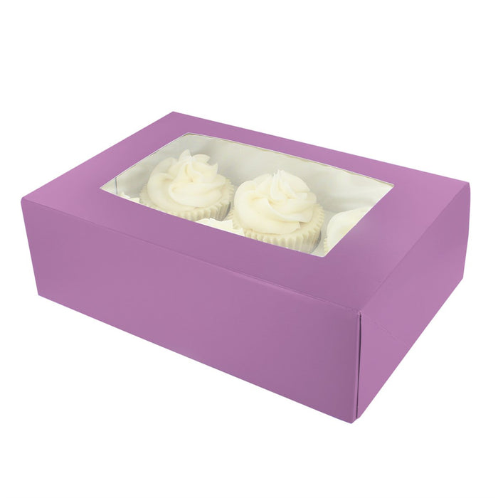6/12 Cupcake Box - Brights-Purple