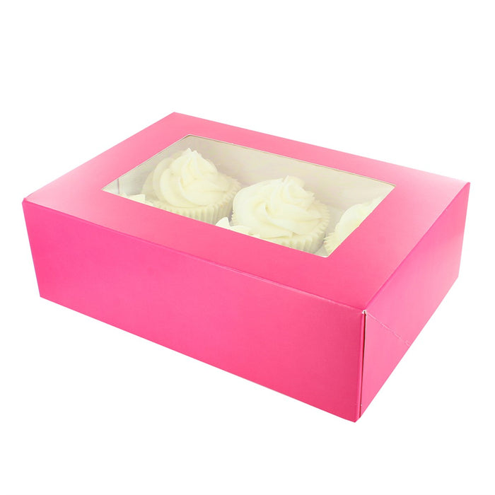 6/12 Cupcake Box - Brights-Pink