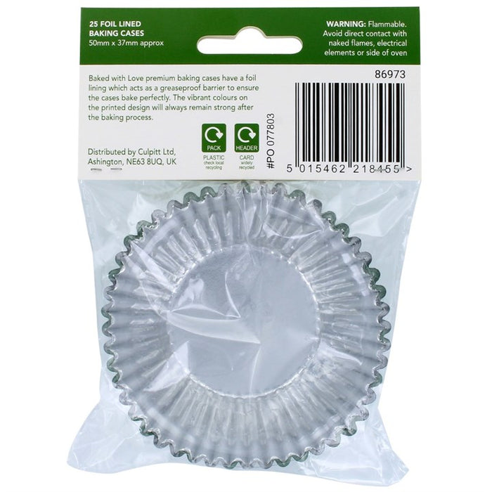 Baked with Love Foil Lined Football Baking Cases x 25