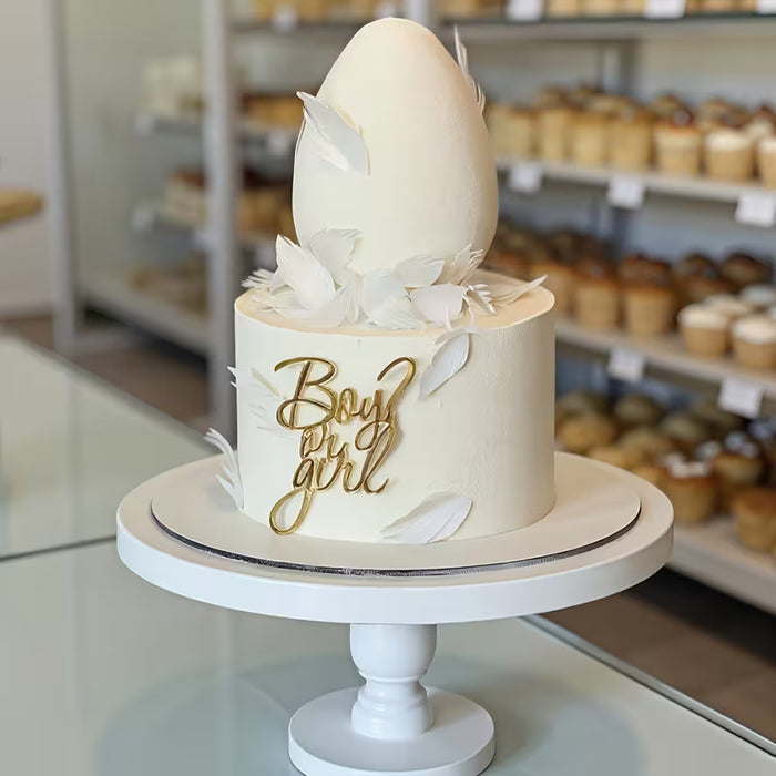 Side Topper "Boy or Girl" Gold Acrylic