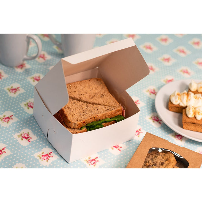 White Bakery Box 6" x 6" x 3" 250PK