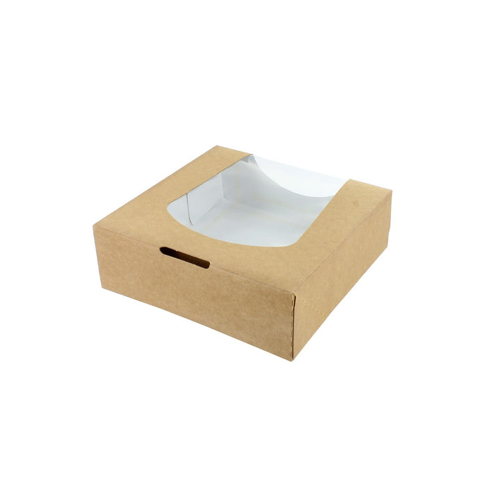 Kraft Brown Window Pop-Up Box 4.6" x 4.6" x 1.5"