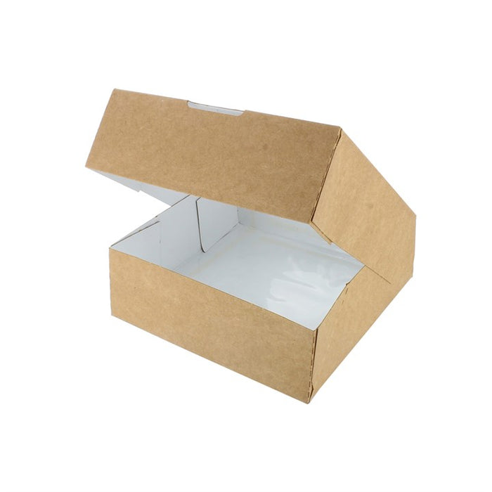 Kraft Brown Window Pop-Up Box 4.6" x 4.6" x 1.5"