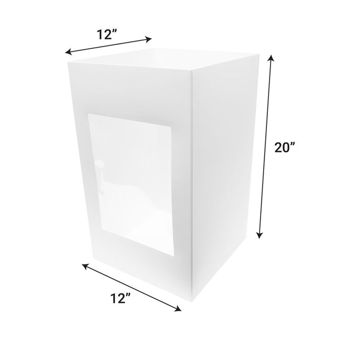 12x12x20" Extra Tall Cake Box with Front Window