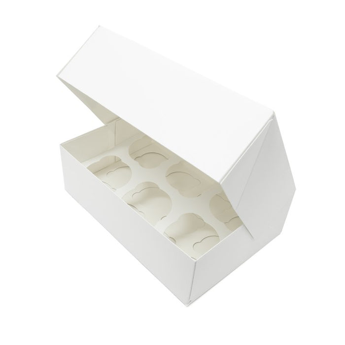 White 6 \ 12(Mini) Cupcake Box with Plain Lid